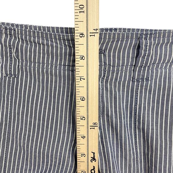 Gap Stripe Pants Womens Size 12 Gray Hip Slung Fit Flared Leg Slash Pockets - Picture 10 of 12